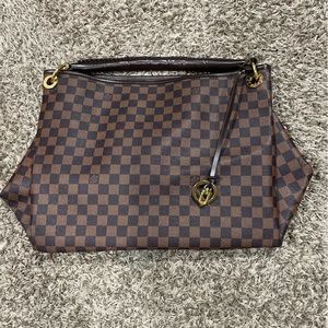 Leather checkered Purse-Artsy